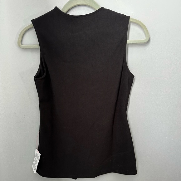 ASOS DESIGN longline button up vest top in black - Picture 4 of 4